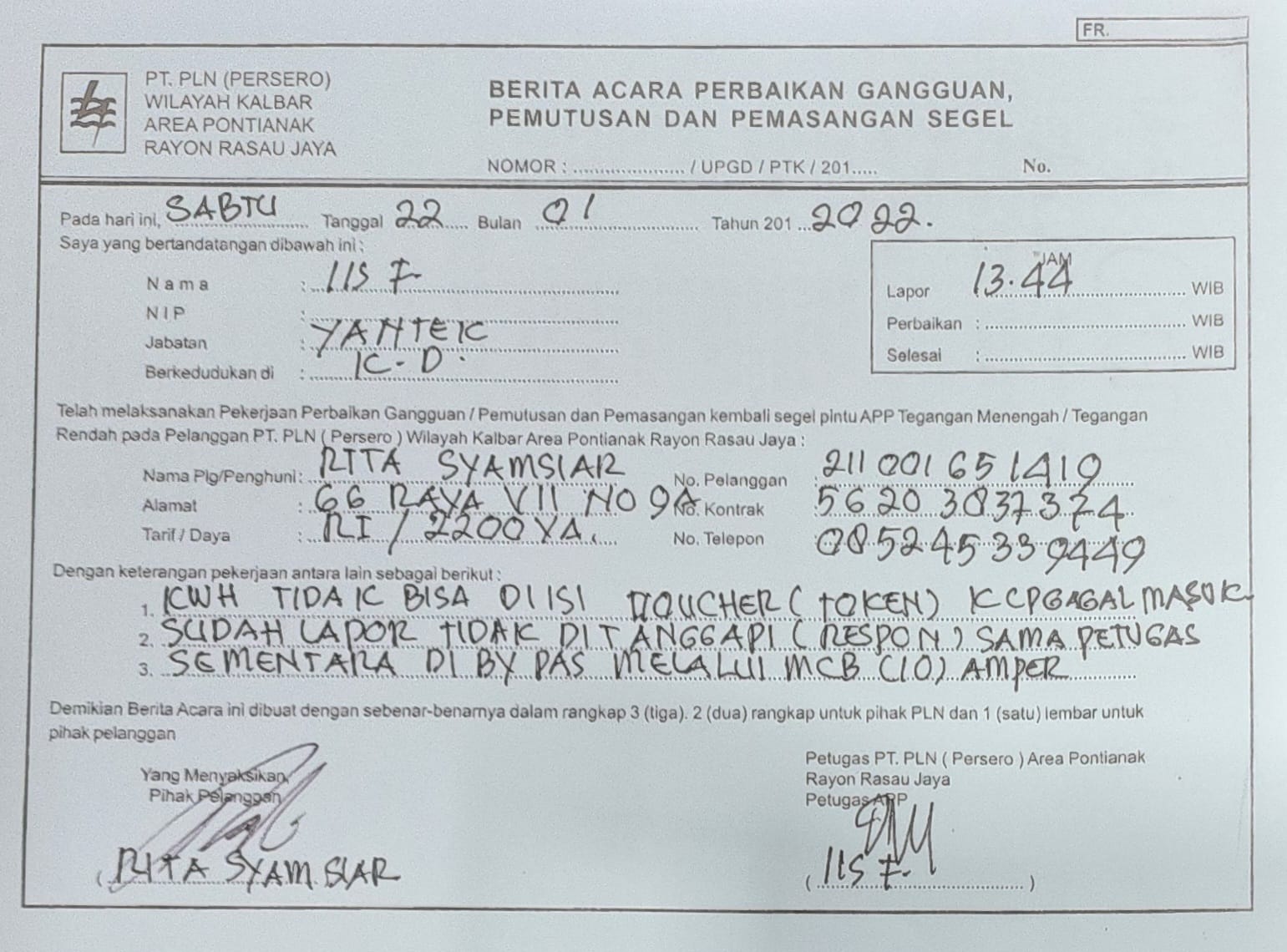Patut di Duga Ada Unsur Penipuan Pengisian Voucher Listrik Oleh PLN Kubu Raya Sangat Merugikan Konsumen