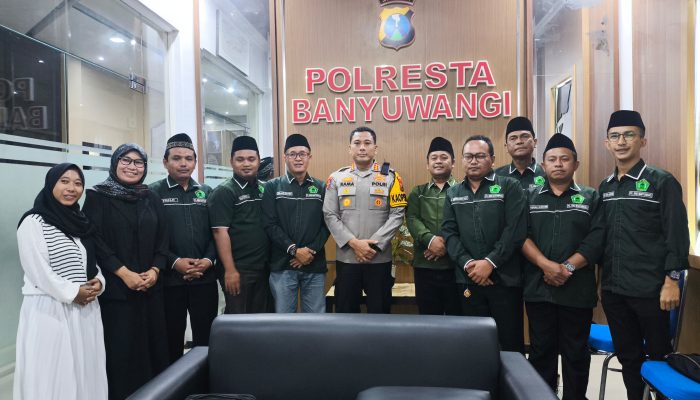 PC ISNU Banyuwangi menegaskan komitmennya dalam mendukung program serta kinerja positif Polresta Banyuwangi