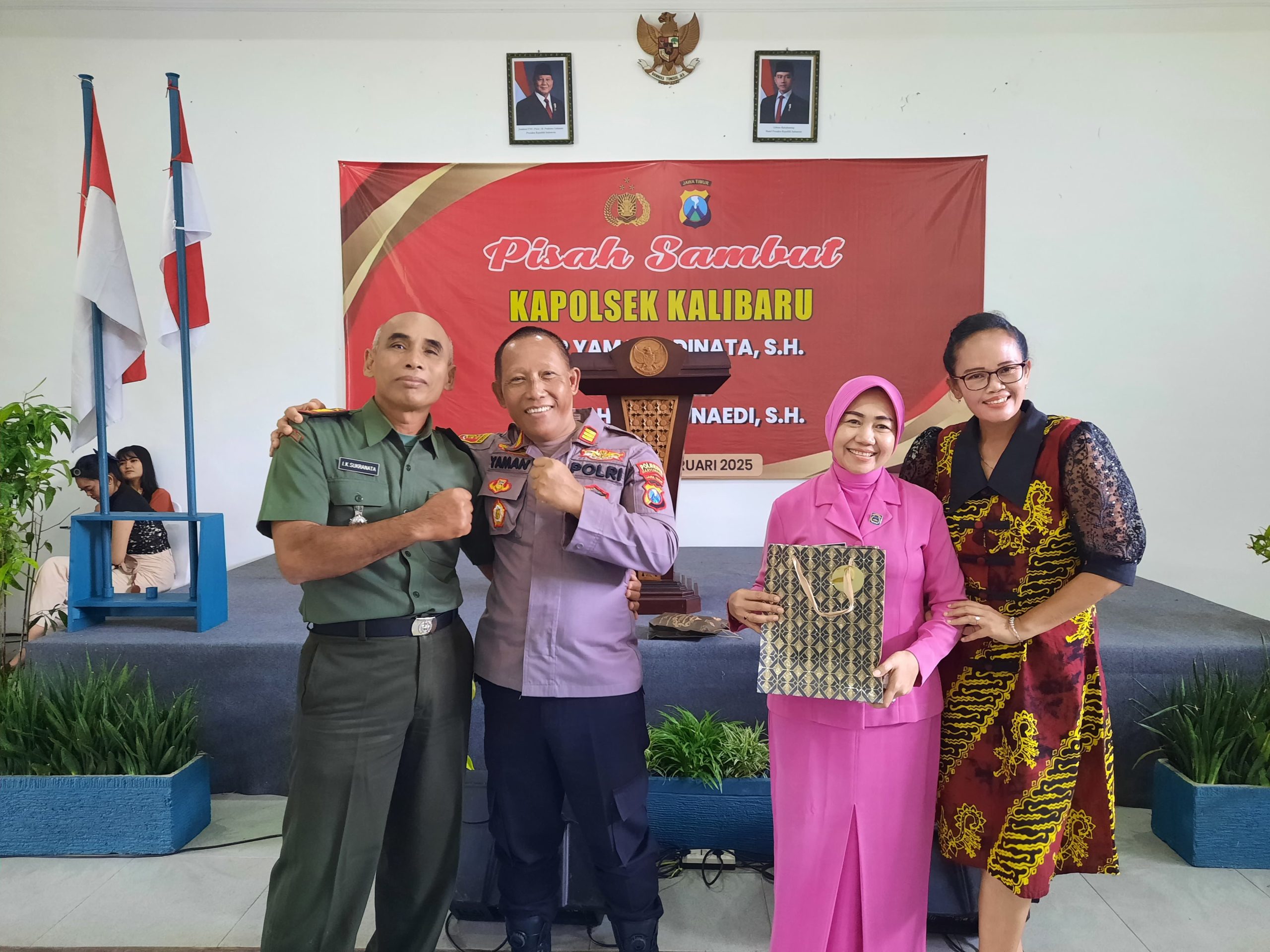 Danramil 0825/05 Kalibaru Hadiri Pisah Sambut Kapolsek Kalibaru : Sinergitas TNI-Polri Semakin Erat