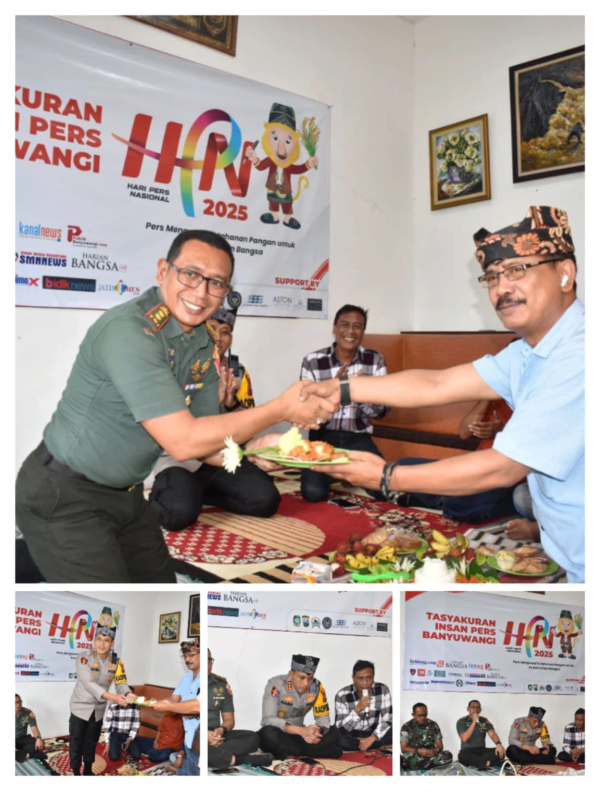 Dandim Letkol Arh Joko Sukoyo, S.Sos.M.Han Banyuwangi Hadiri Tasyakuran Insan Pers Banyuwangi Tahun 2025