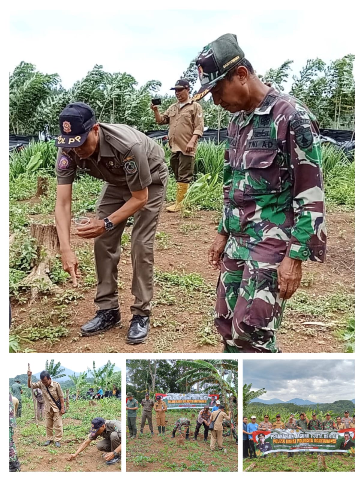 Sinergi TNI-Polri Dukung Swasembada Pangan Satu Juta Hektar Tanam Jagung di Desa Macan Putih