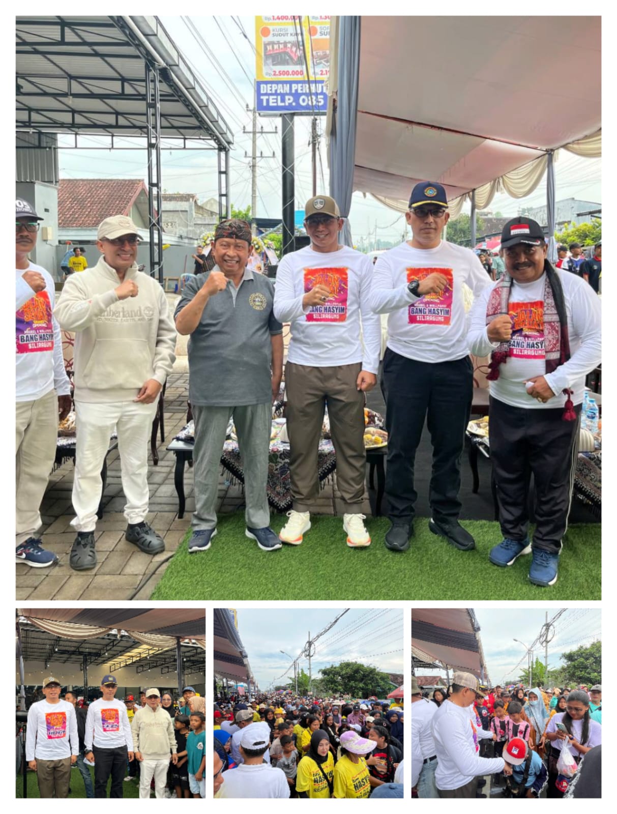 Dandim Banyuwangi Ikuti Jalan Sehat Dalam Rangka Grand Launching Meubel Dan Wallpaper Bang Hasyim