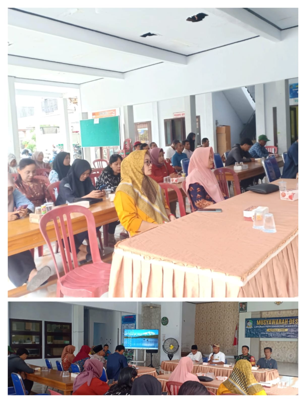 Babinsa Bulurejo Hadir Musdes Laporan Pertanggungjawaban APBDes 2024