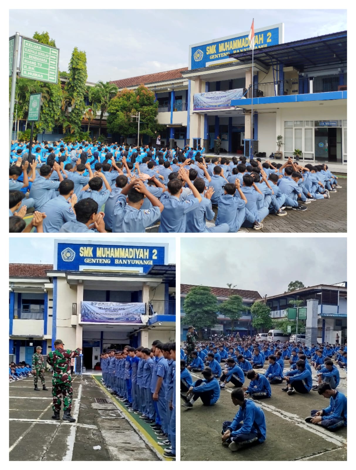 Tingkatkan Disiplin Anggota Koramil 0825/04 Genteng Latih PBB