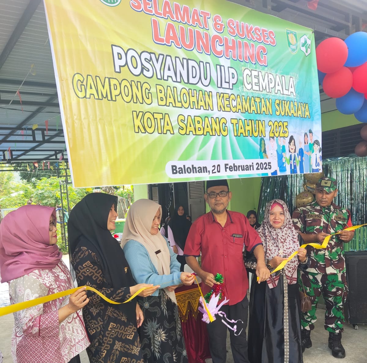 Babinsa Koramil 01 Sukajaya, Hadiri Kegiatan Launching Posyandu Integrasi Layanan Prima (ILP)