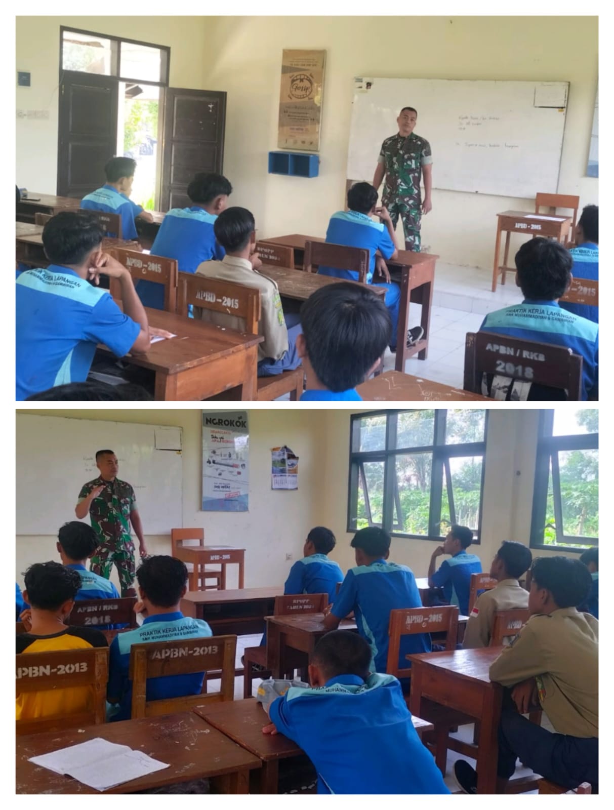SMK Muhammadiyah 9 Gambiran Terima Materi Pembinaan Karakter Dari Personel TNI