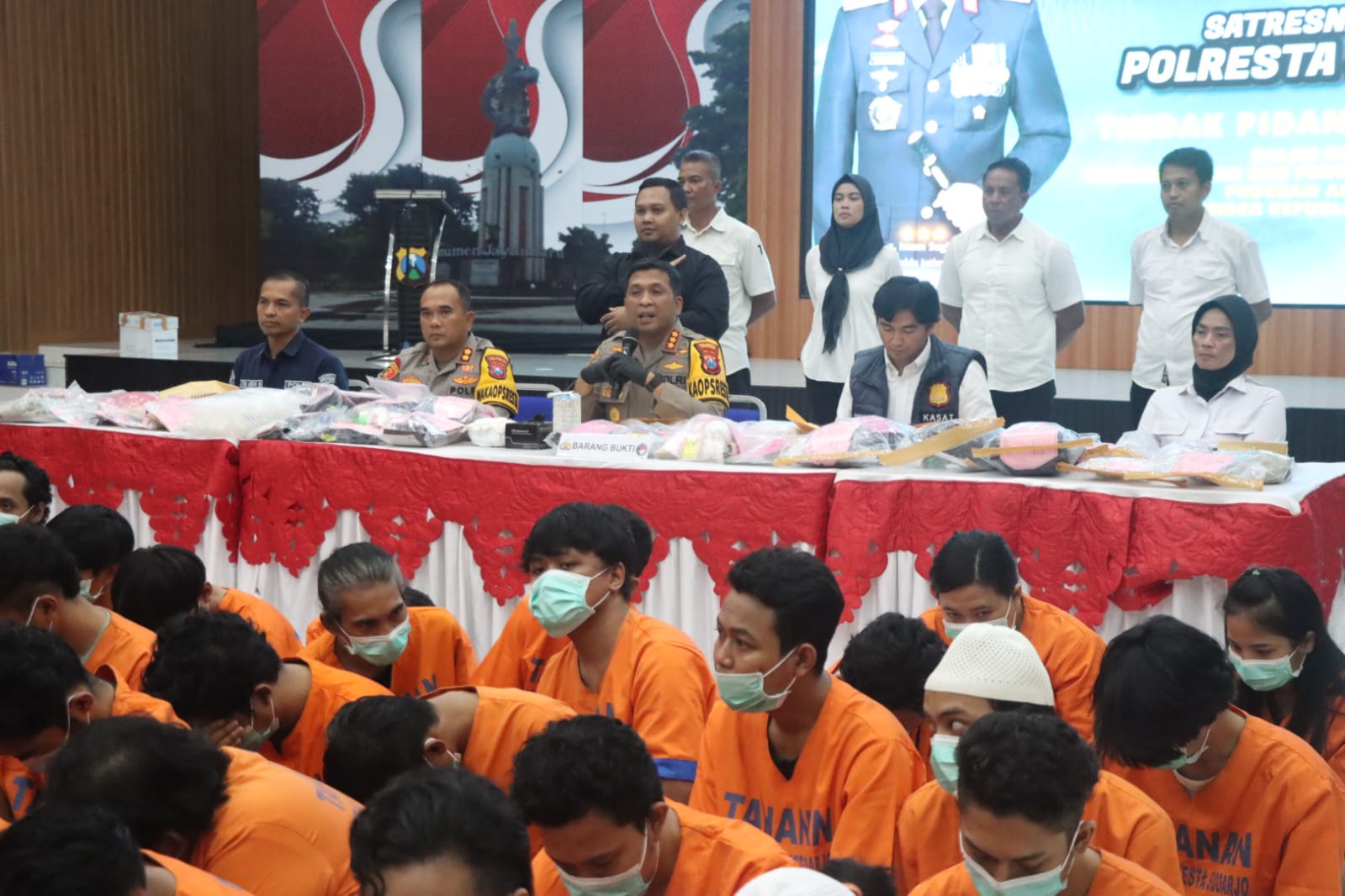Polresta Sidoarjo Berhasil Ungkap 110 Kasus Narkoba Amankan 134 Tersangka*