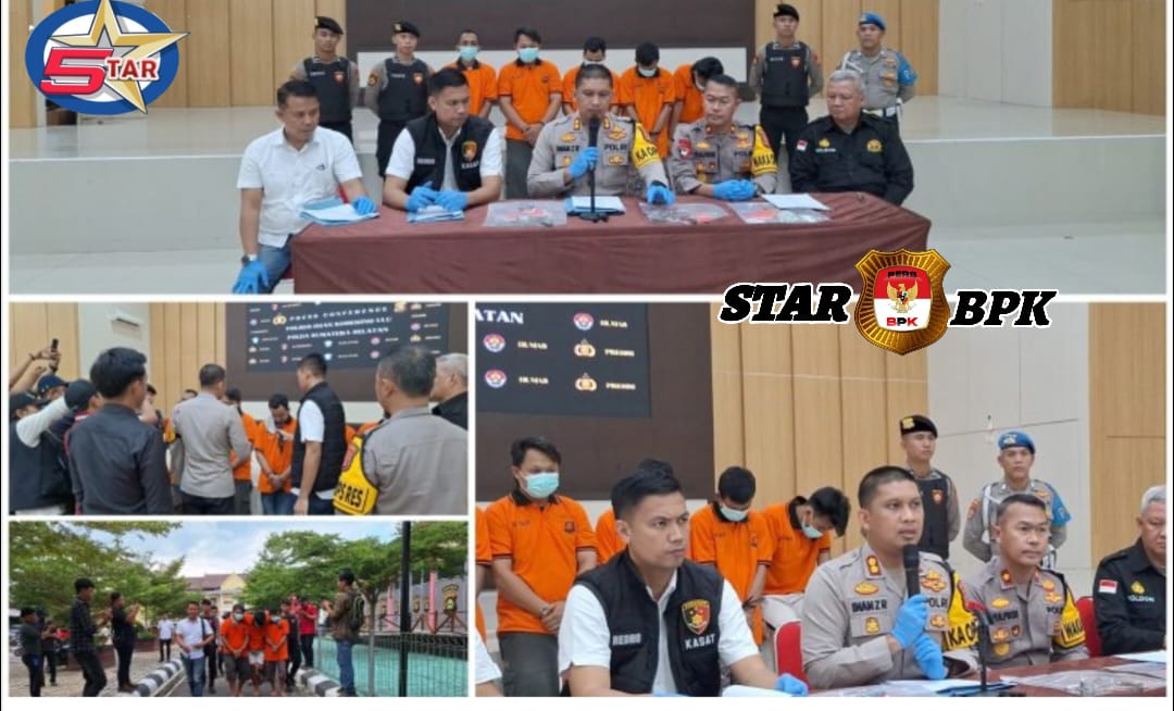 Kapolres Oku Pimpin Press Release Kasus Perampokan Yang Melibatkan Lima Pelaku
