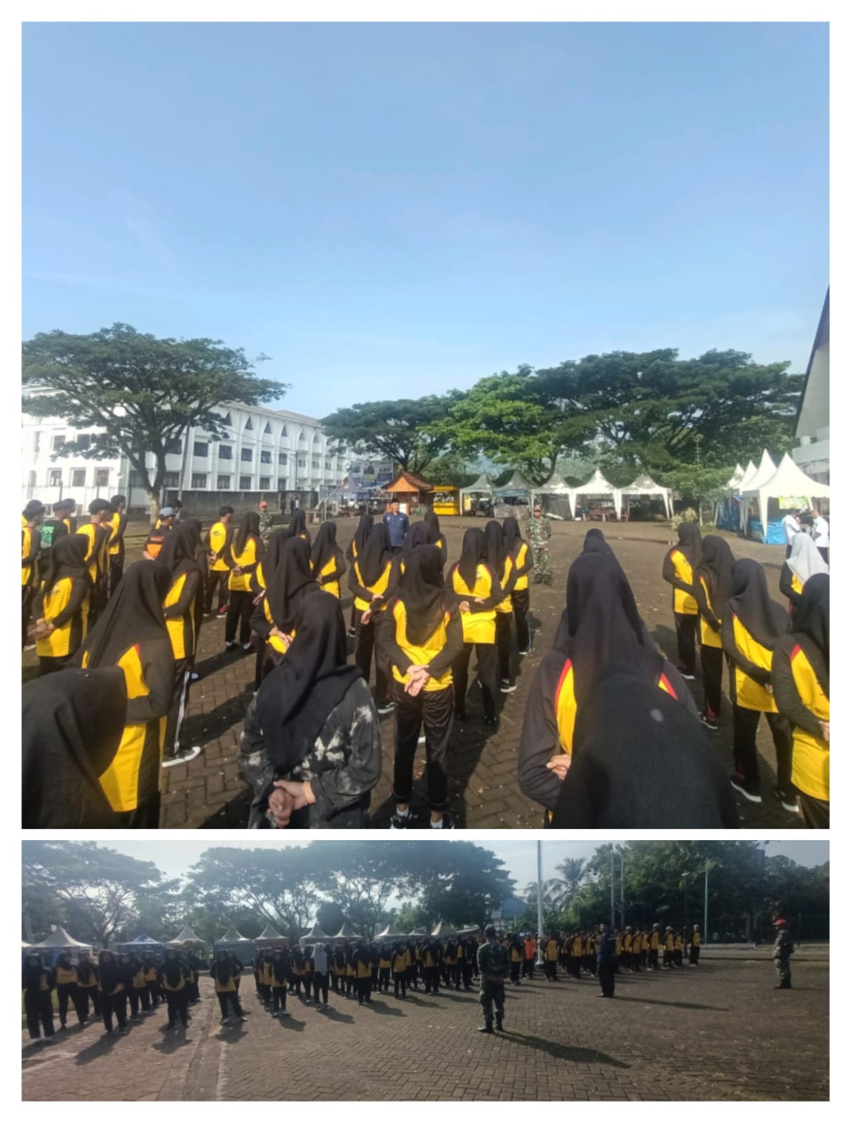 Babinsa Posramil 0825/23 Tegalsari Berikan Materi Kedisiplinan Dan PBB Siswa SMKN 2 Tegalsari