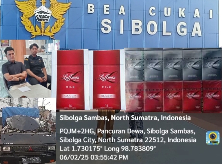 Rokok Ilegal Jenis Luffman Telah Sampe Dì Bea Cukai Sibolga Pada Hari Sabtu 01 Februari 2025