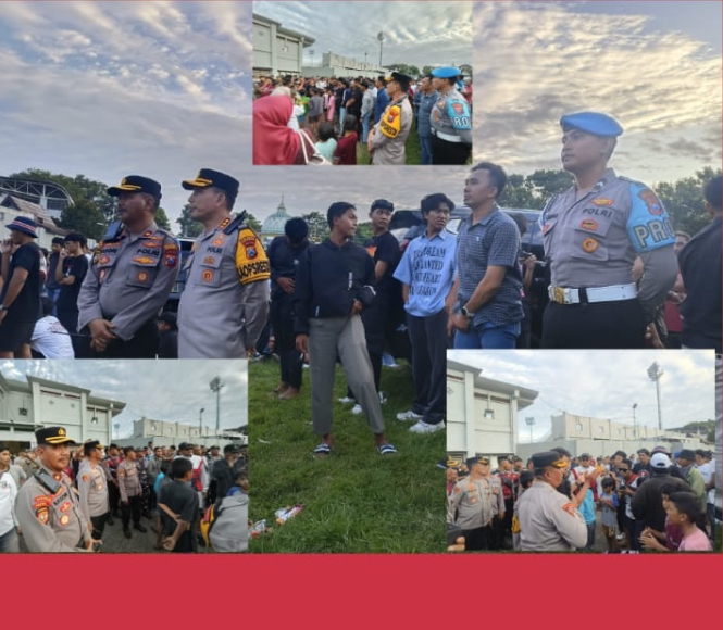 Masuk Babak 8 Besar; Polresta Banyuwangi Terjunkan Ratusan Personel Pengamanan Liga 4 PSSI Jatim di Stadion Diponegoro
