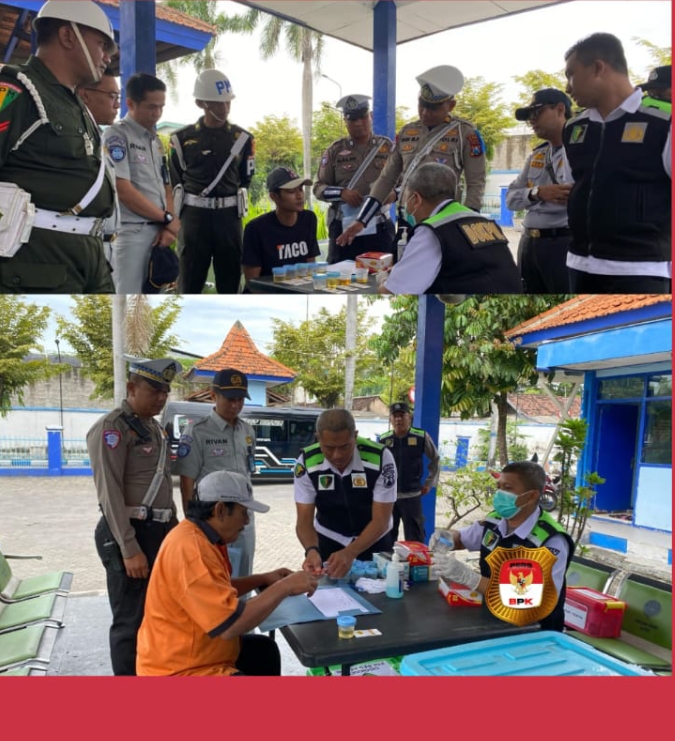 Operasi Keselamatan Semeru 2025, Polres Kediri Gelar Tes Urine di Terminal Pare