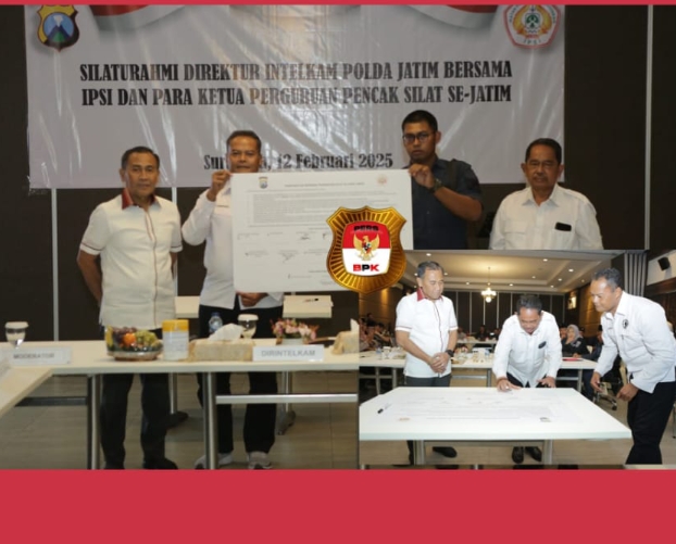 Polda Jatim dan Perguruan Pencak Silat Tanda Tangani Kesepakatan Jaga Kamtibmas*