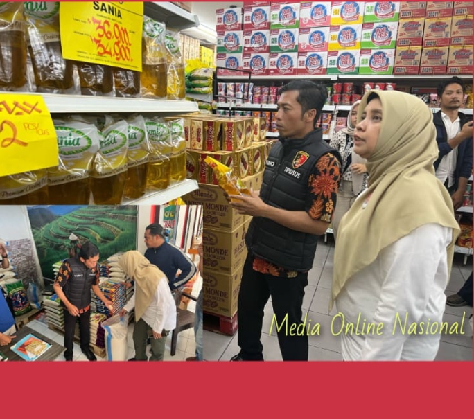 Tim Satgas Pangan Polres Blitar Kota Sidak Pasar Cek Ketersediaan Bapokting Jelang Ramadhan
