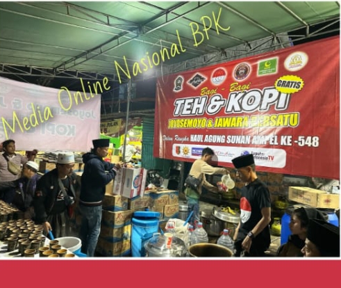 Meriahkan Haul Agung Ke-548 SUNAN AMPEL Surabaya, Komunitas JOYOSEMOYO dan JAWARA Gratiskan Kopi, Teh, Mie Instan