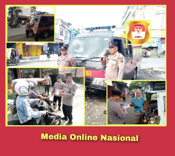 Sat Binmas Polres Langkat Sosialisasikan Ops Keselamatan Kepada Supir Angkutan Umum dan Betor.