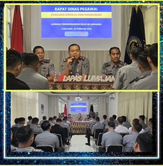 Lapas Kelas IIB Lumajang Gelar Rapat Dinas di Aula Wiraradja