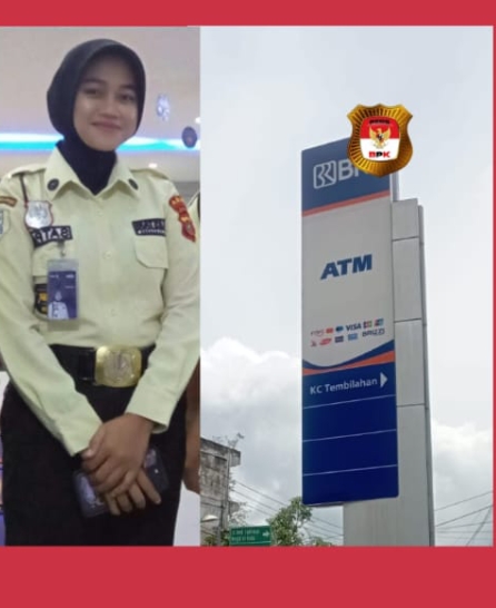 Senyum Ramah Security Cantik yang Bertugas di Kanca BRI Tembilahan Menuai Perhatian Nasabah