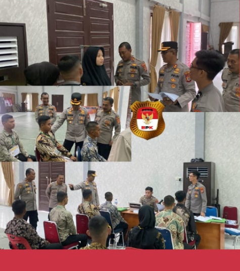 Kapolres Aceh Utara Lakukan Inspeksi ke Panitia Bantuan Penerimaan Polri