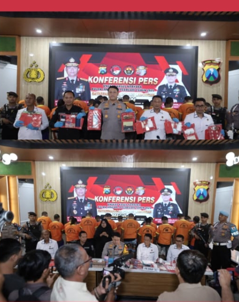 Polres Lamongan Berhasil Ungkap 29 Kasus Narkoba, 39 Tersangka Diamankan*