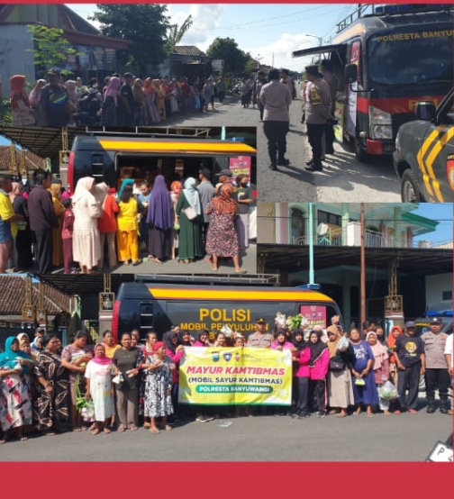 Mayur Kamtibmas ; Polresta Banyuwangi berbagi sayur gratis*
