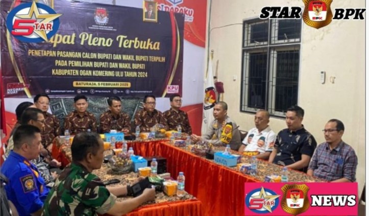 Kapolres Oku Hadiri Rapat Pleno Terbuka Penetapan Paslon Bupati Dan Wakil Bupati Oku Terpilih