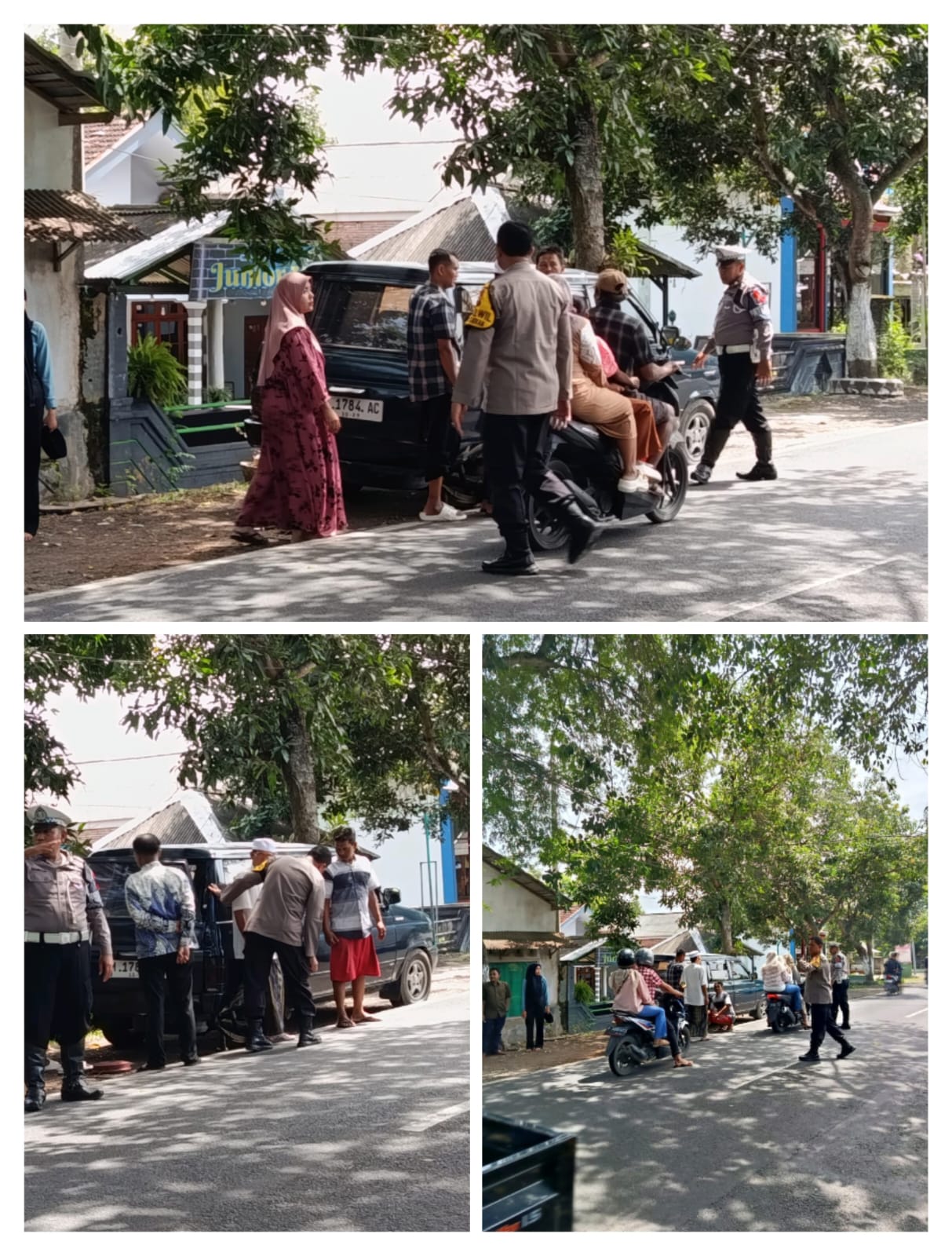 Polisi Bantu Pemudik yang Kendaraannya Bermasalah di Kali Tapen