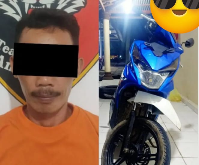 ASBAK MOTOR HASIL CURAS TERHADAP 3 ANAK SMP DIAMANKAN POLSEK RUMBIA