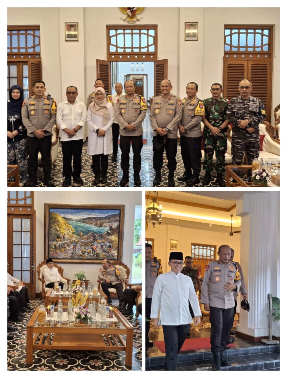 Dandim 0825/Banyuwangi Dampingi Kapolda Jatim Silaturahmi Hari Raya Idul Fitri Di Pendopo Sabha Swagata Blambangan