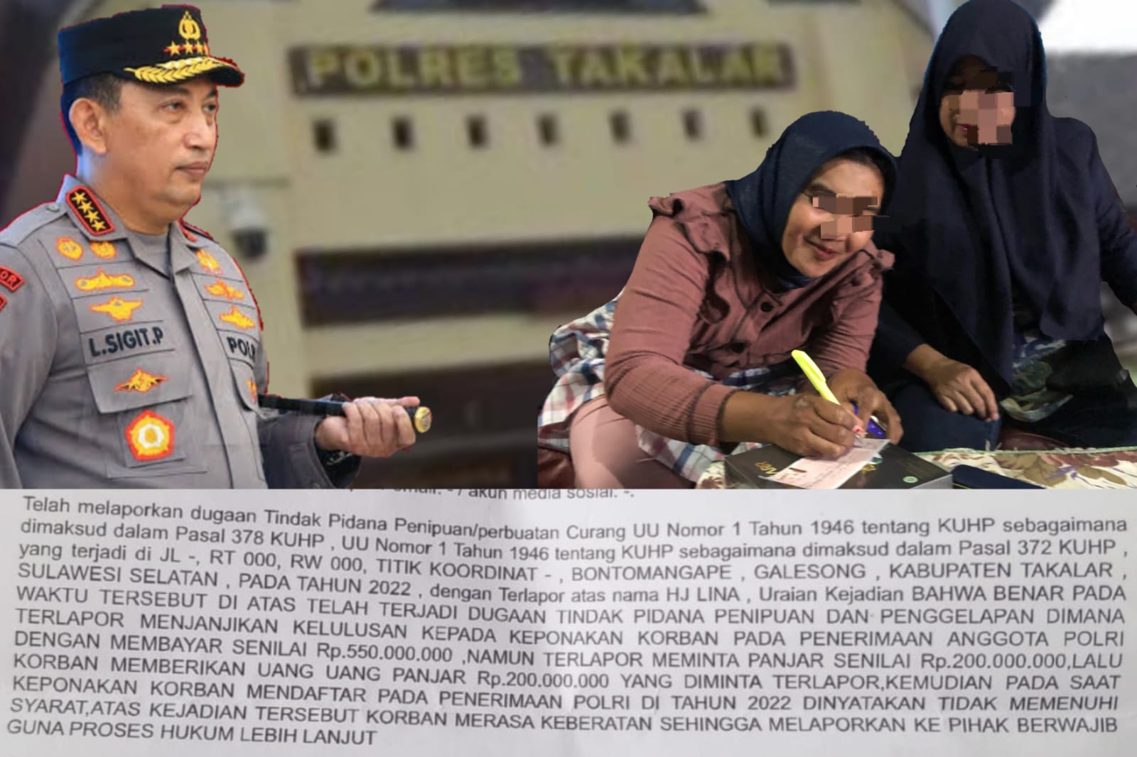 Proses Itu Butuh Waktu!, “Mirip Drakor”Laporan Penipuan Casis Polri dan Pemalsuan di Polres Takalar?