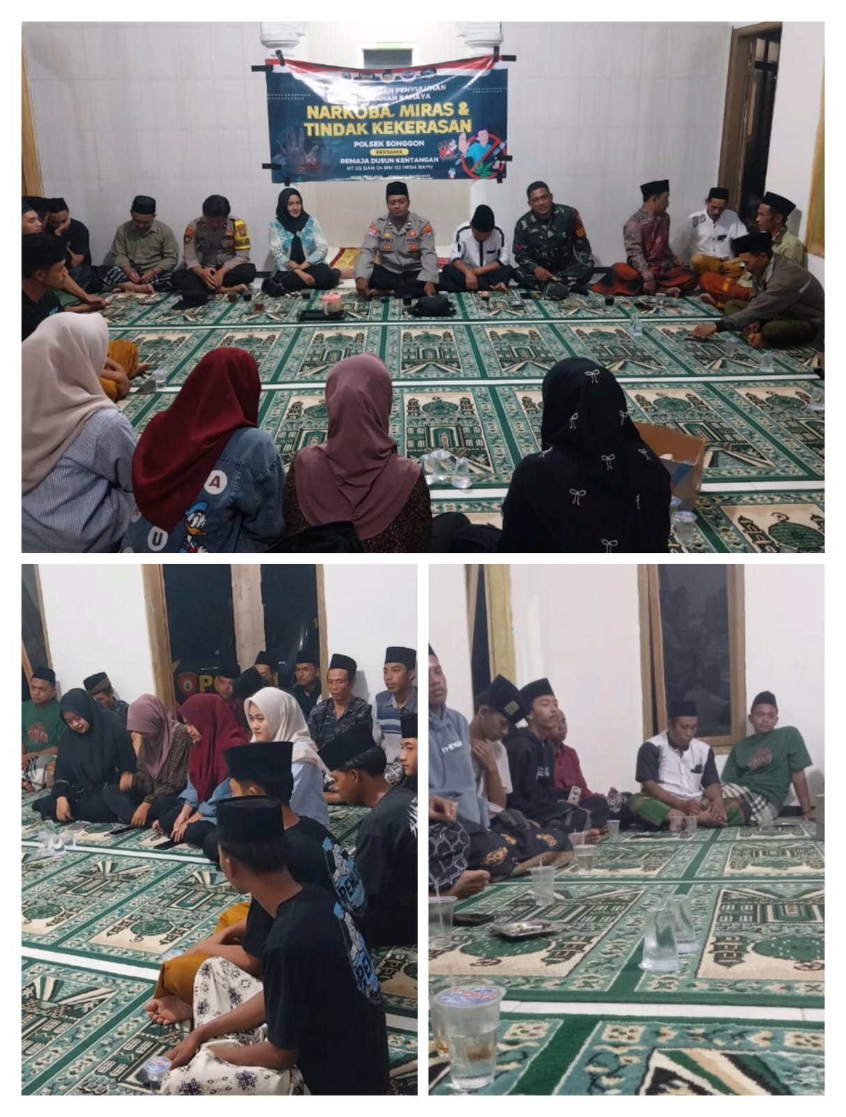 Personel 0825/20 Songgon Aktif Cegah Bahaya Narkoba Dan Miras Di Desa Bayu