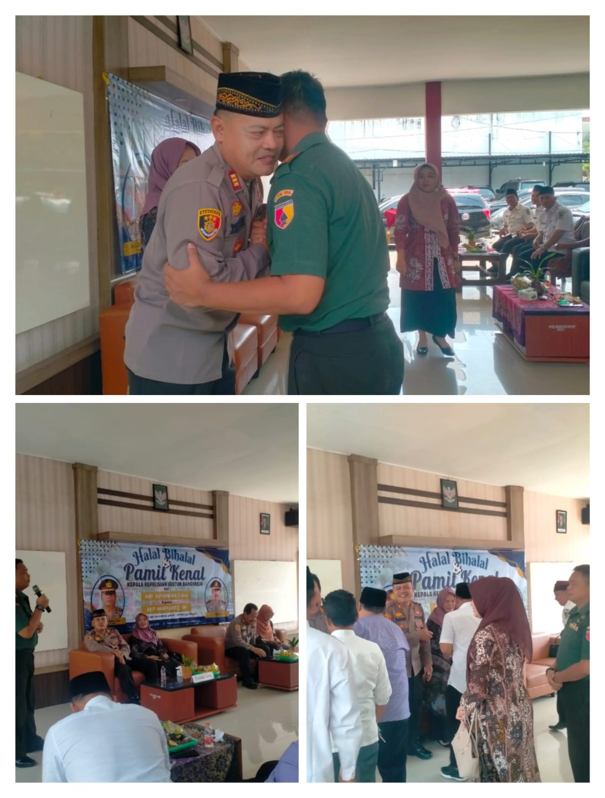 Acara Pamit Kenal Kapolsek Bangorejo dan Halal Bihalal Hari Raya Idul Fitri 1446 H