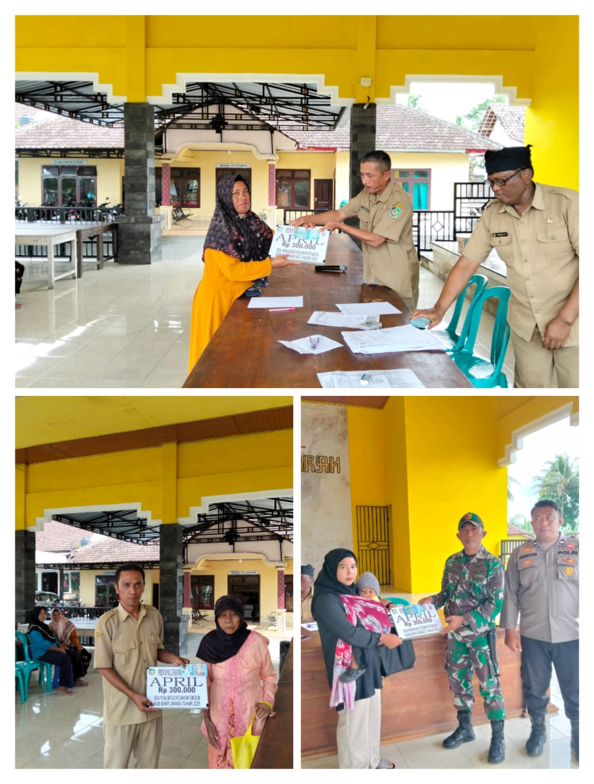 Babinsa Koramil 0825/20 Songgon Dampingi Penyaluran BLT Dana Desa di Parangharjo