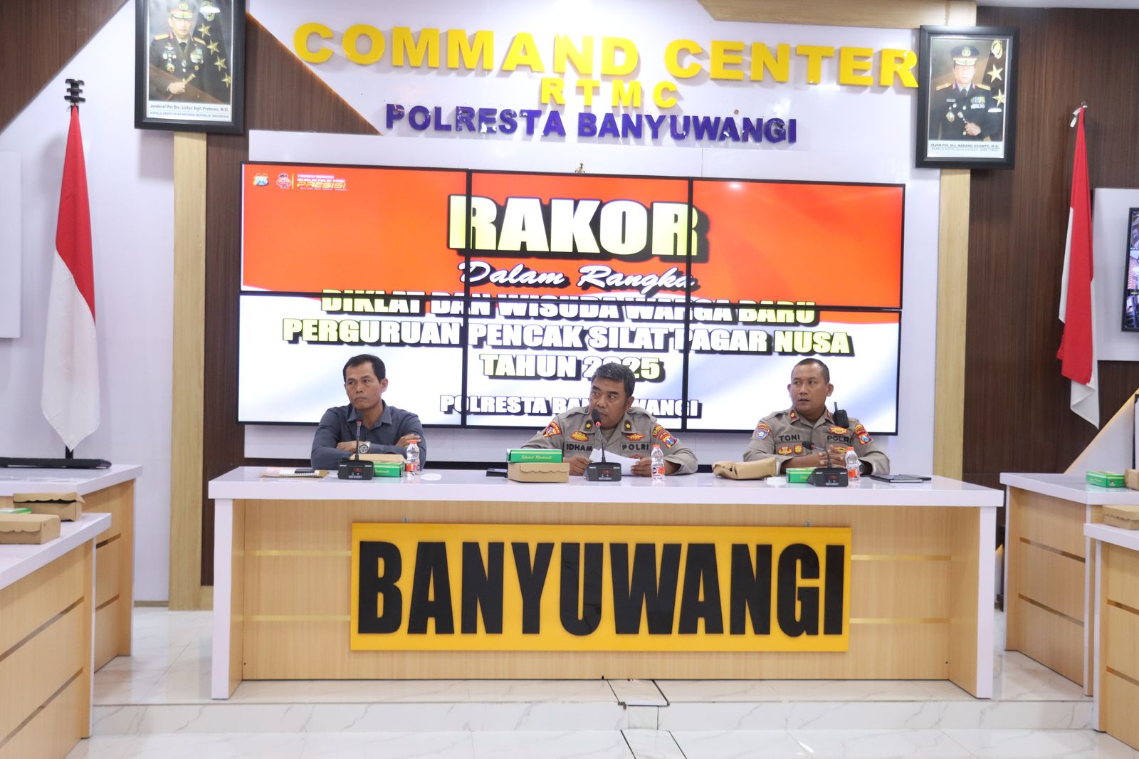 Polresta Banyuwangi Gelar Rakor Pengamanan Jelang Diklat dan Wisuda Anggota Baru Pagar Nusa*