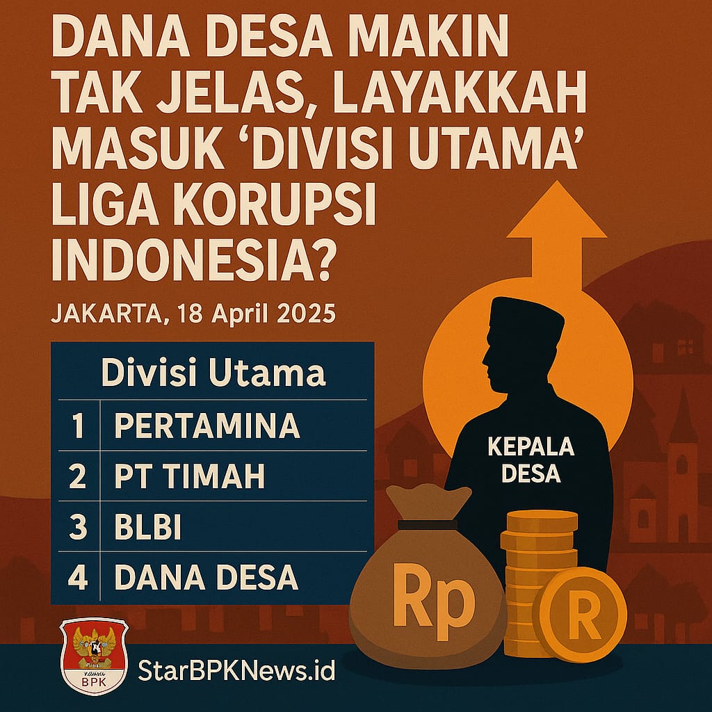 Dana Desa Makin Tak Jelas, Layakkah Masuk “Divisi Utama” Liga Korupsi Indonesia?