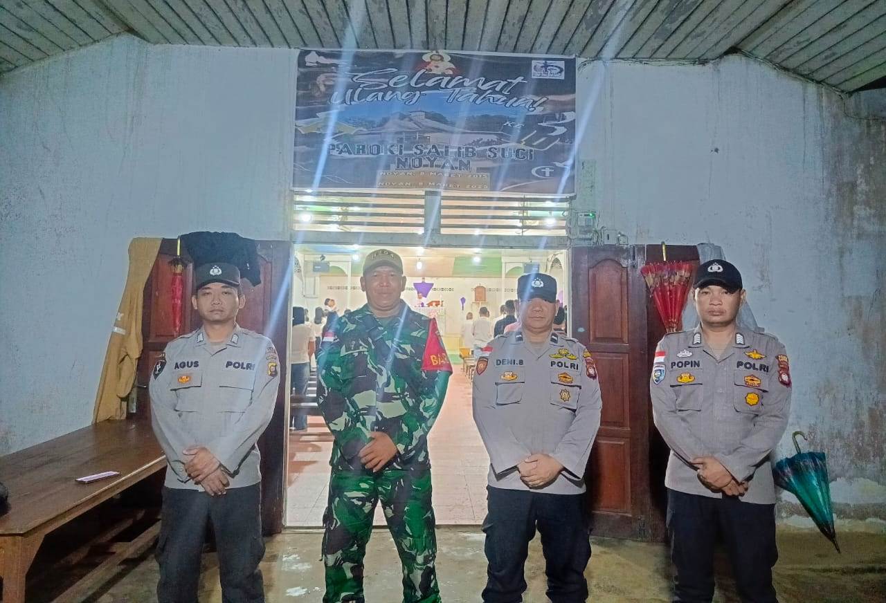 Pengamanan Misa Kamis Putih di Gereja Paroki Salib Suci Noyan Berjalan Aman dan Khidmat