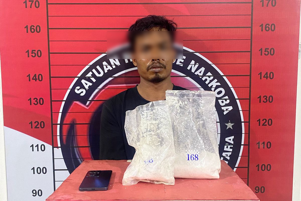 Polres Aceh Utara Bekuk Pengedar Narkoba, Amankan 860 Gram Sabu