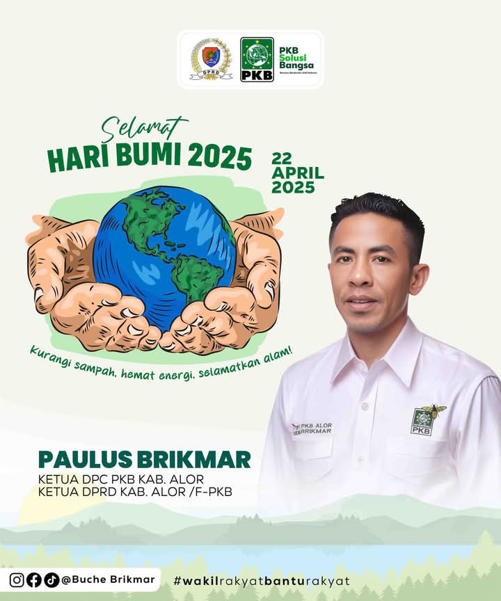 Ketua DPRD Kab Alor menyampaikan Selamat Hari Bumi 2025