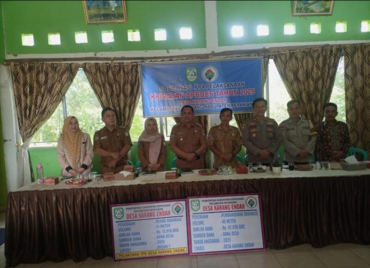 Desa Karang Endah Kepahiang Laksanakan Sosialisasi Pra Pelaksana Kegiatan APB-des Tahun 2025
