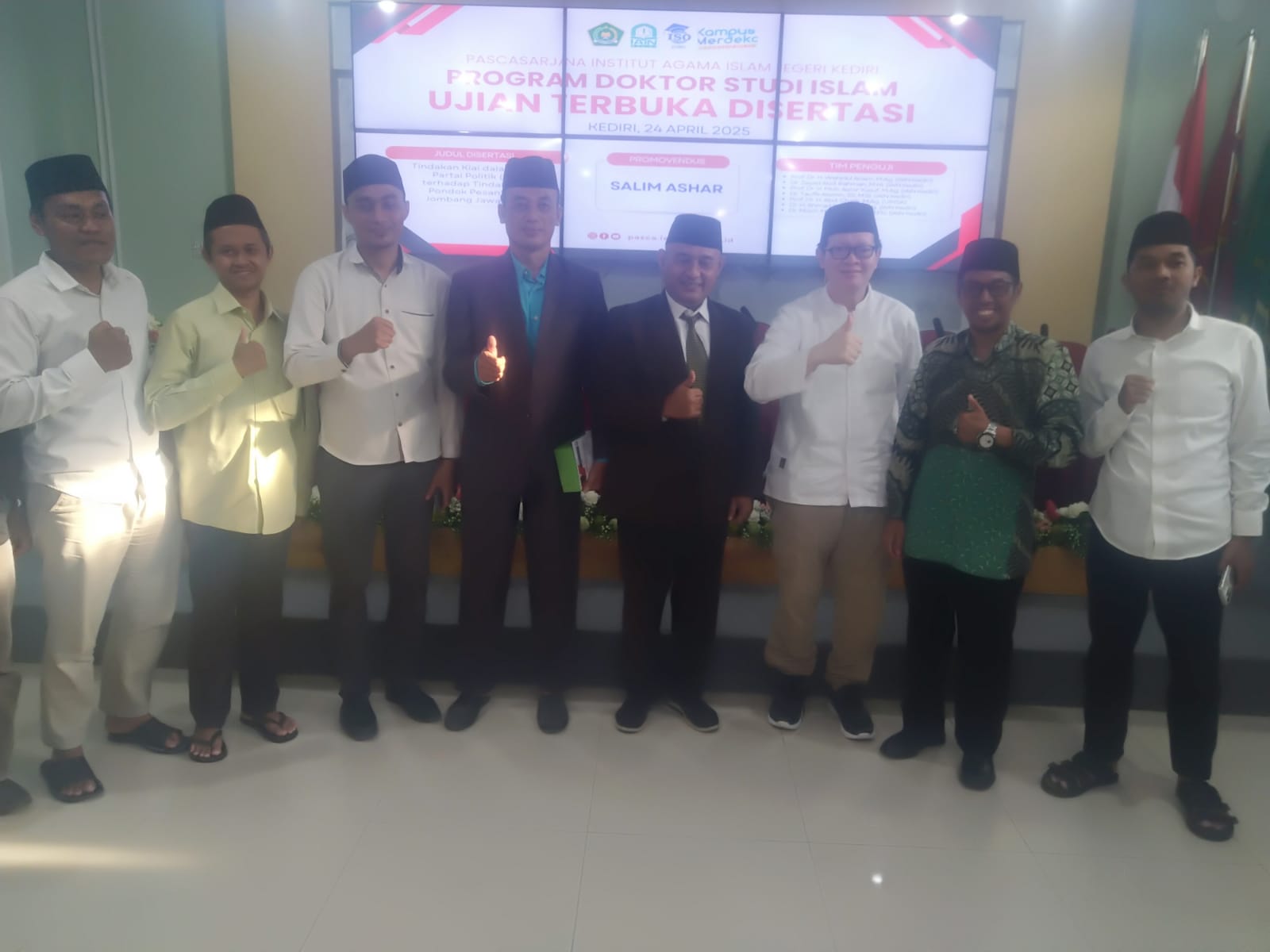 Institut Agama Islam Negeri (IAIN) Kediri Menggelar Sidang Terbuka Disertasi Program Doktor untuk H. Salim Ashar Mahasiswa asal Jombang