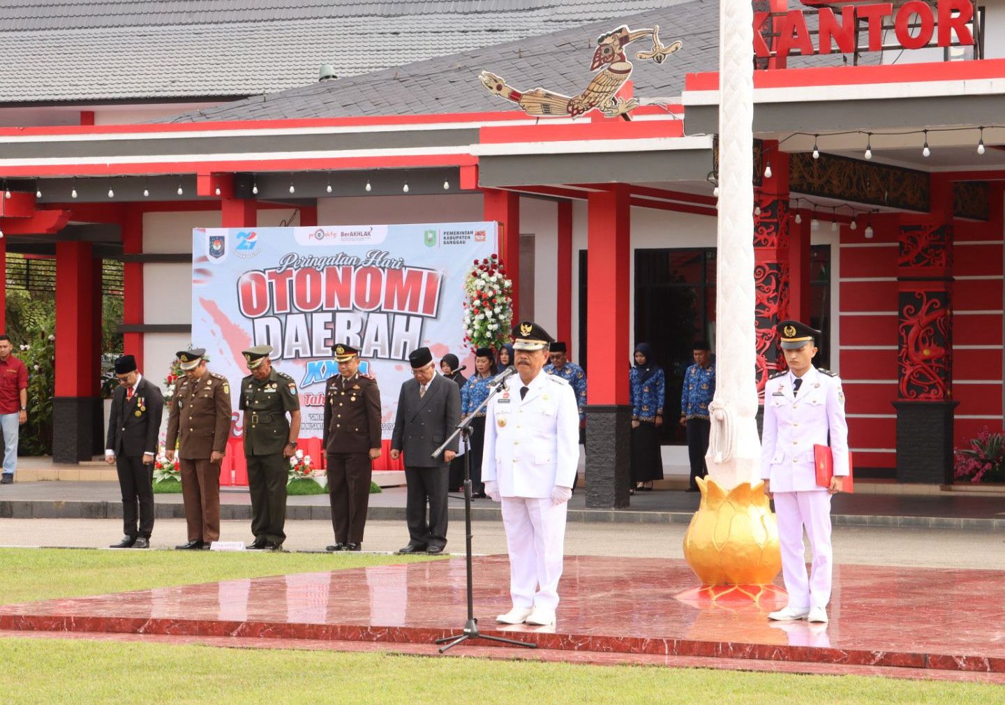Wakapolres Sanggau Hadiri Upacara Hari Otonomi Daerah XXIX, Tegaskan Komitmen Sinergi Membangun Daerah