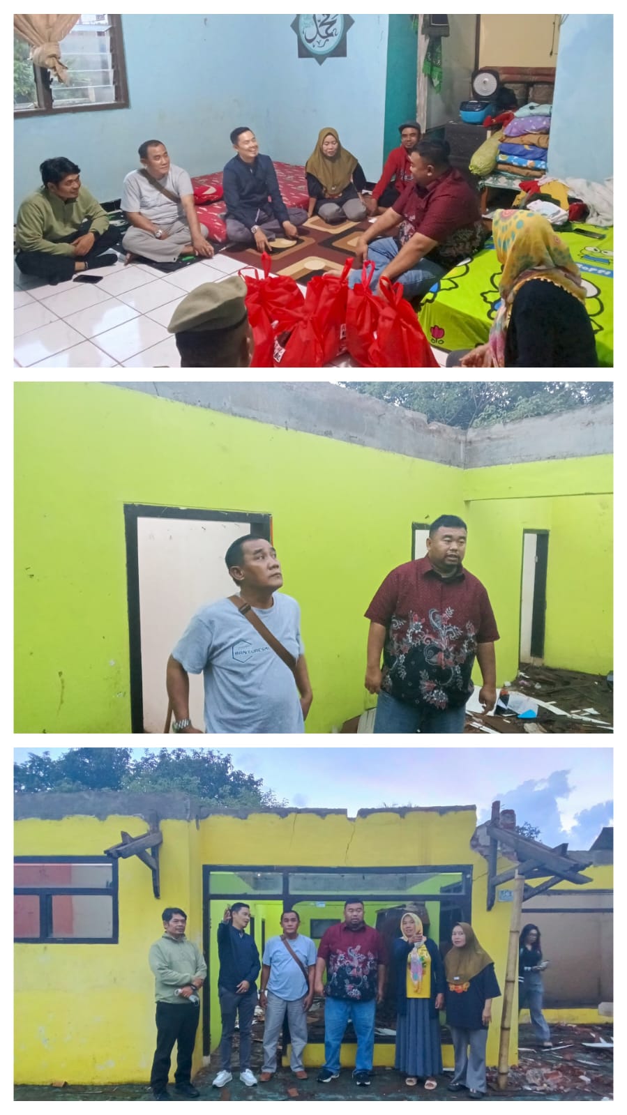 Kolaborasi Anggota DPRD Garut Fraksi PDI Perjuangan, Bersama Pemerintah Kecamatan Banyuresmi dan Desa Bagendit Kunjungi Rumah Roboh