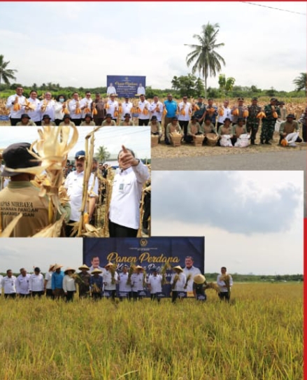 NUSAKAMBANGAN PANEN PERDANA, BANGUN LUMBUNG KETAHANAN PANGAN DAN BERI KESEMPATAN WARGA BINAAN