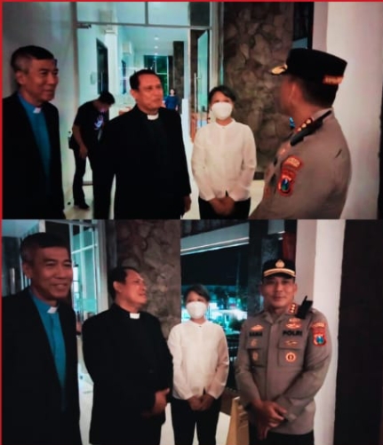 Kapolresta Banyuwangi Tinjau Pengamanan Ibadah Paskah di Gereja JKI Mandat Kerajaan