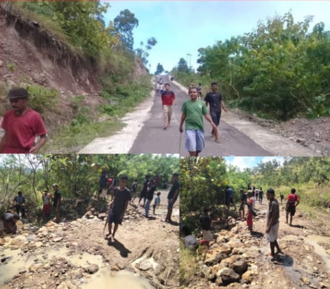 Ruas Jalan Hopter-Usakan Desa Halerman, Kecamatan Alor Barat Daya, Kabupaten Alor Putus