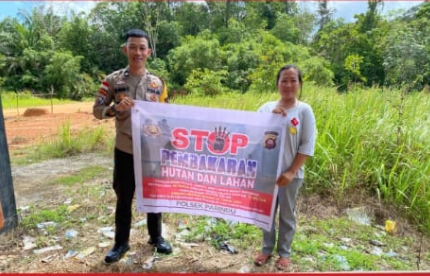 Cegah Karhutla, Polsek Parindu Gencarkan Himbauan Langsung kepada Masyarakat