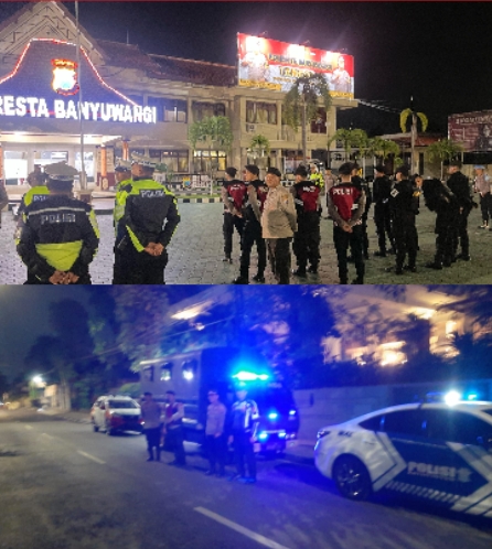 Berikan Rasa Aman; Polresta Banyuwangi Gelar Patroli Skala Besar untuk Jaga Harkamtibmas