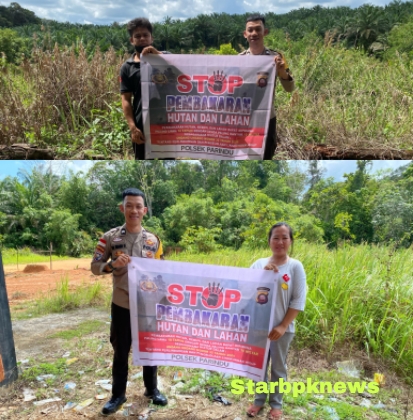 Cegah Karhutla, Polsek Parindu Gencarkan Himbauan Langsung kepada Masyarakat