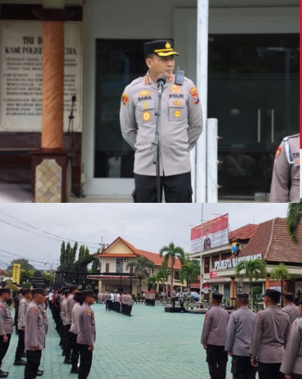 Kapolresta Banyuwangi Pimpin Apel Jam Pimpinan, Tekankan Disiplin dan Pelayanan Prima*