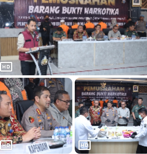 Sat Res Narkoba Polrestabes Makassar.Laksanakan Giat Pemusnahan Barang Bukti Terkait Giat Ungkap Kasus TP Narkotika Dari Rekan Rekan